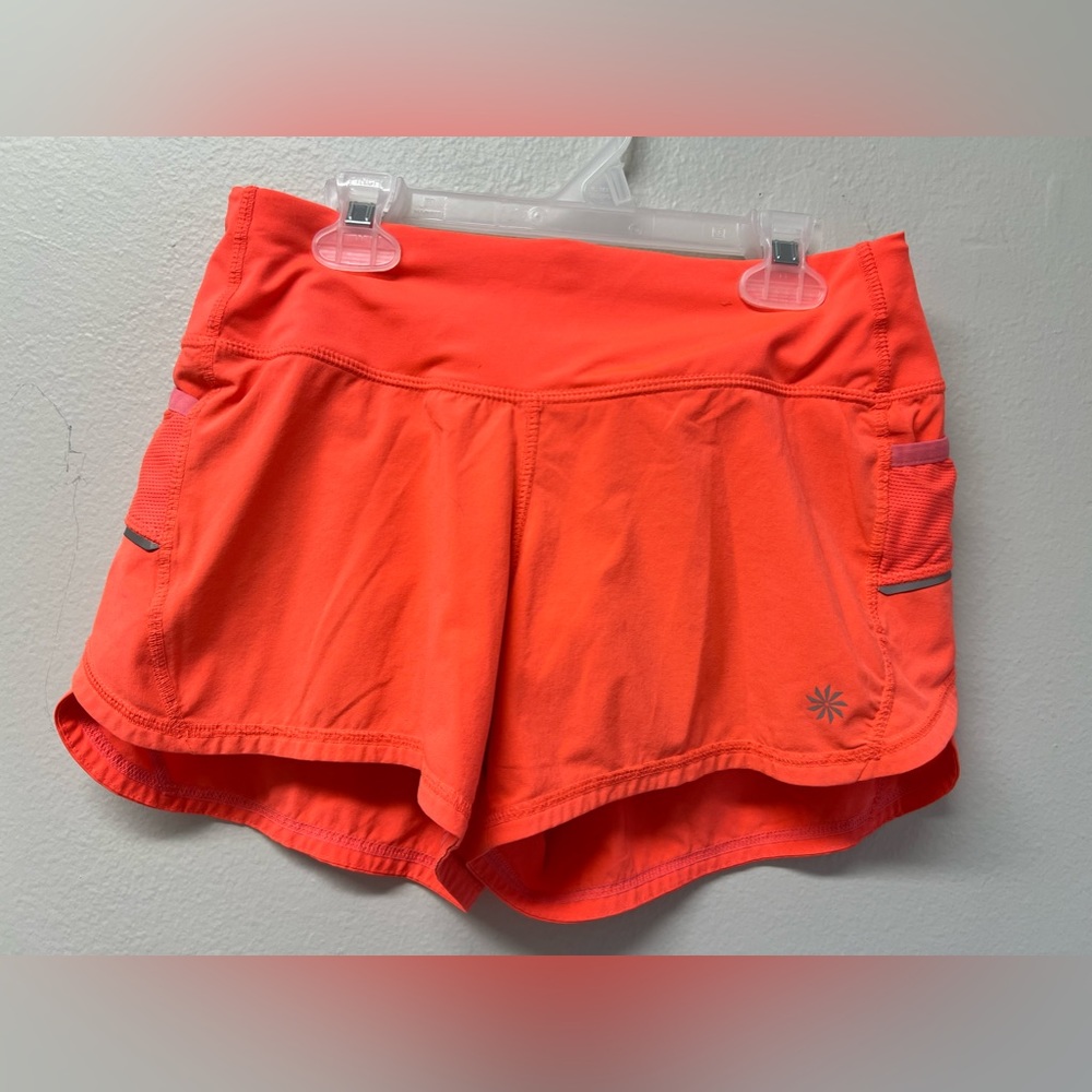 ATHLETA Neon Orange Running Shorts